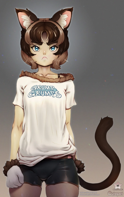 Grumpy Neko - by Ecchi-Star!